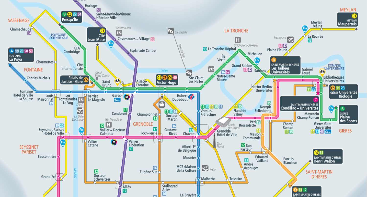 Le R seau De Tramway Grenoble Lignes Itin raires Et Horaires Le R seau De Tramway Grenoble Lignes Itin raires Et Horaires